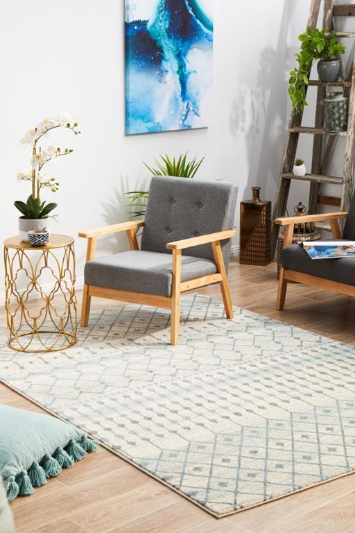 Evoke 260 White Cream Modern RugEVO-260-WHI-230X160Rugtastic