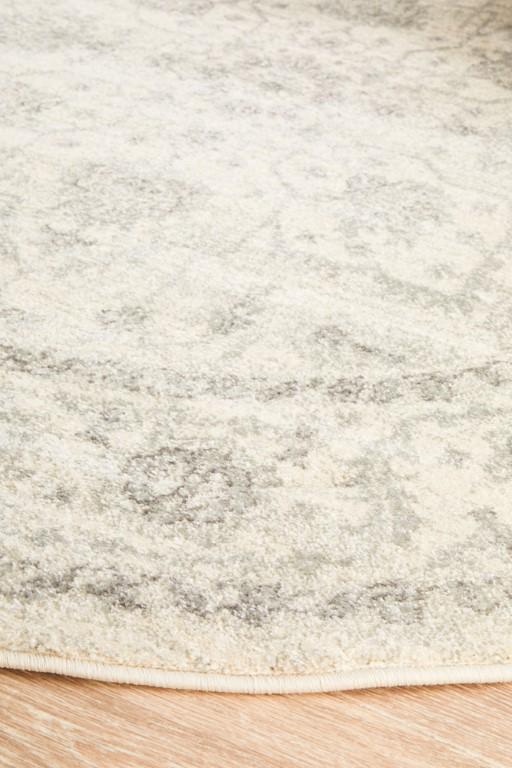 Evoke 261 White Cream Grey Round Modern RugEVO-261-WHI-150X150Rugtastic
