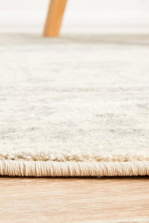 Evoke 261 White Cream Grey Round Modern RugEVO-261-WHI-150X150Rugtastic