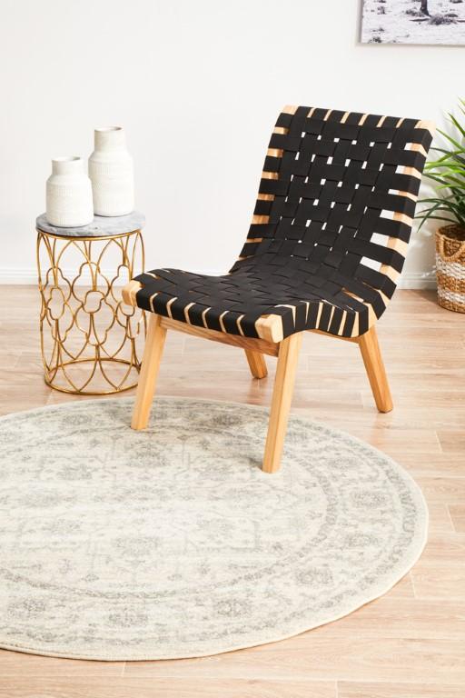 Evoke 261 White Cream Grey Round Modern RugEVO-261-WHI-150X150Rugtastic