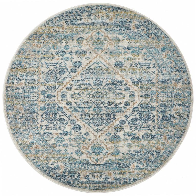 Evoke 263 Silver Blue Round Modern RugEVO-263-SIL-150X150Rugtastic