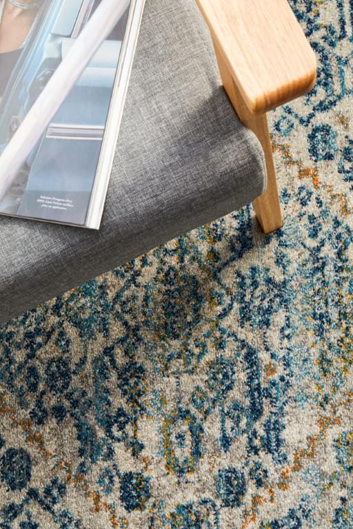 Evoke 263 Silver Blue Round Modern RugEVO-263-SIL-150X150Rugtastic