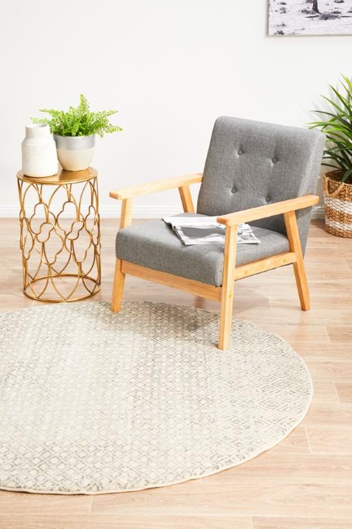 Evoke 265 Grey Cream Round Modern RugEVO-265-GREY-150X150Rugtastic
