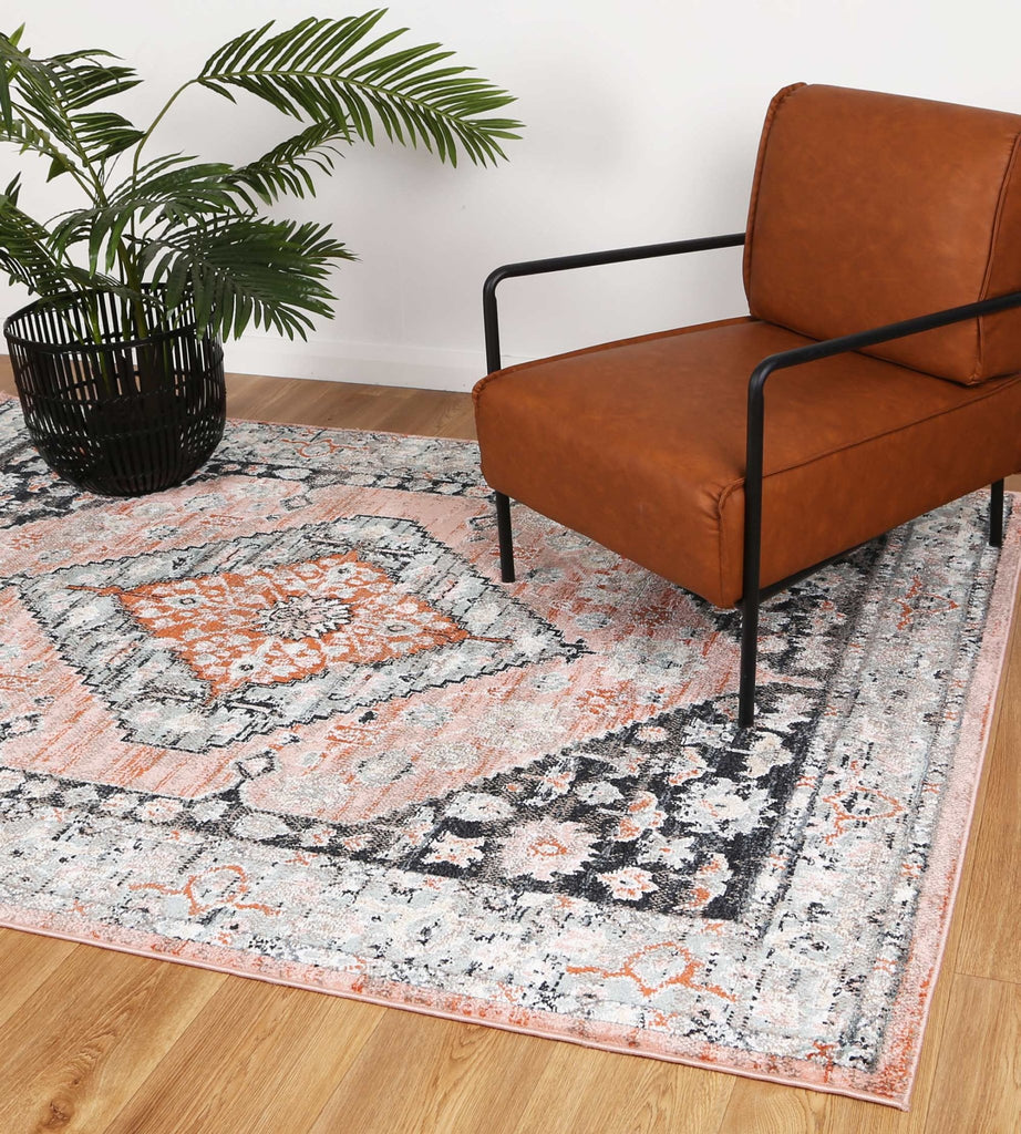 Esther Traditional Black Beige RugESTA16007BEIGRugtastic
