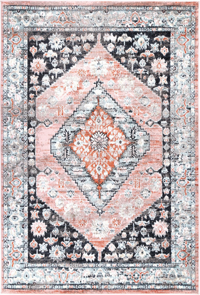 Esther Traditional Black Beige RugESTA16007BEIGRugtastic