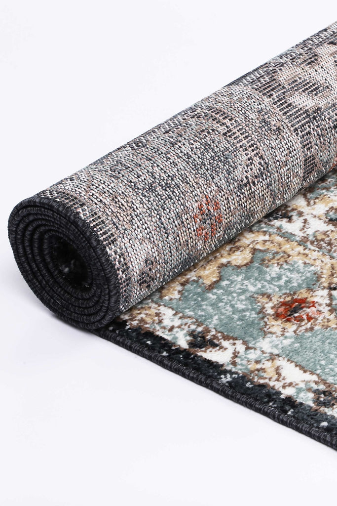 Esther Traditional Blue Charcoal RugESTA16010CHARRugtastic