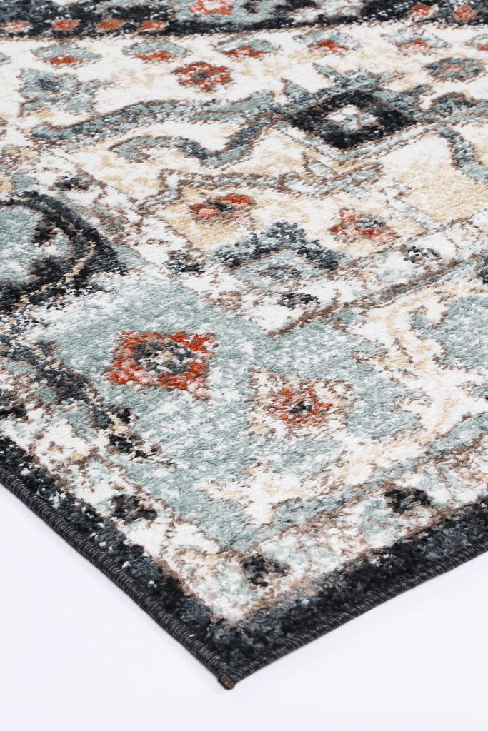 Esther Traditional Blue Charcoal RugESTA16010CHARRugtastic