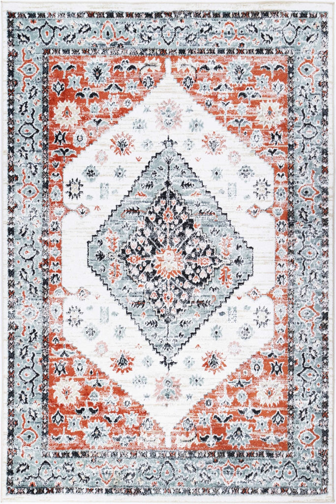 Esther Traditional Cream Terracotta RugESTA16008CREARugtastic