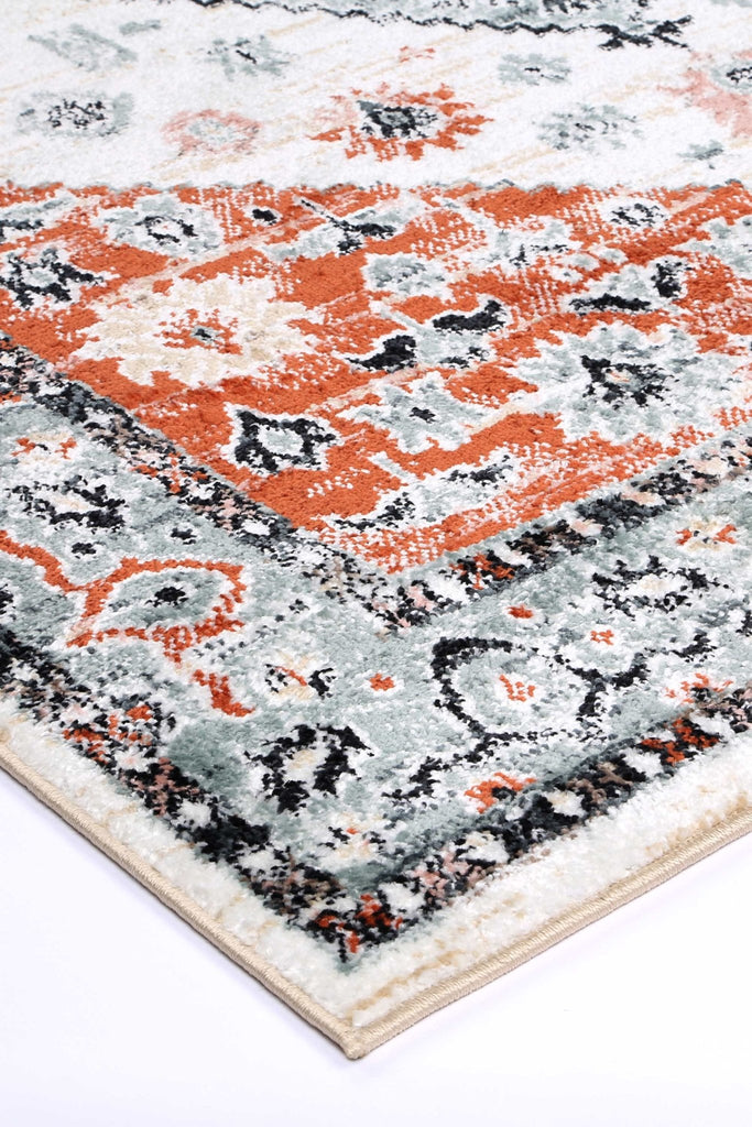 Esther Traditional Cream Terracotta RugESTA16008CREARugtastic