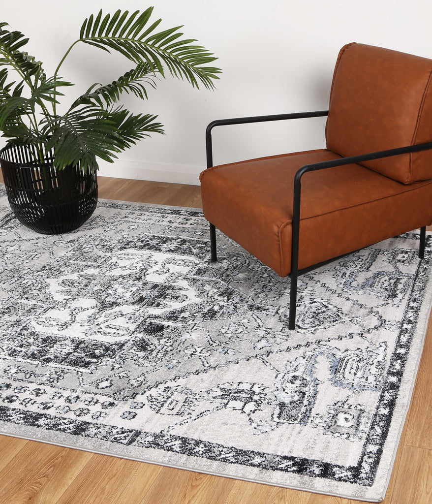 Esther Traditional Light Grey RugESTA16005GREYRugtastic