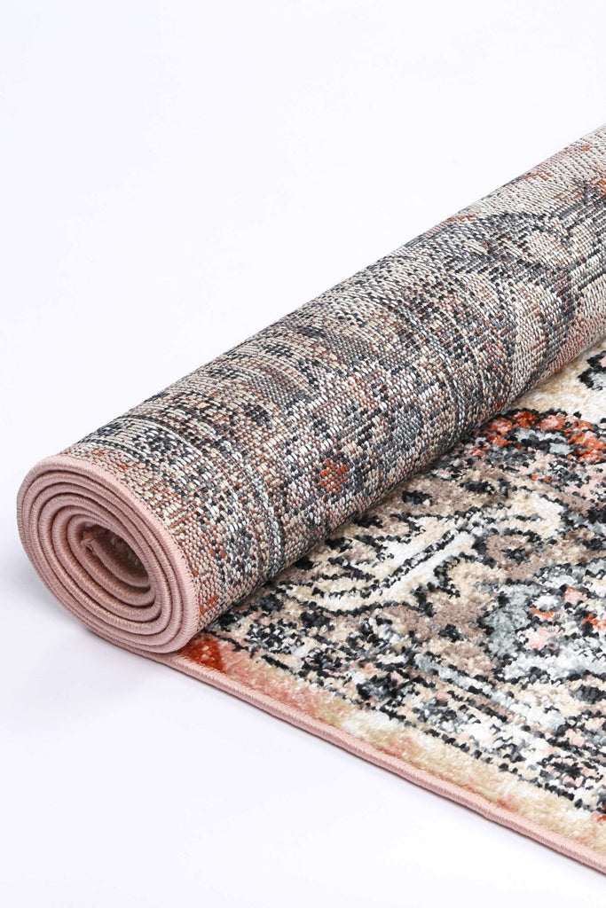 Esther Traditional Terracotta Cream RugESTA16006BEIGRugtastic