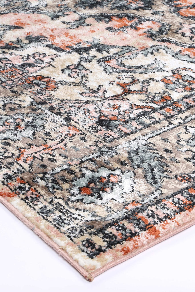 Esther Traditional Terracotta Cream RugESTA16006BEIGRugtastic