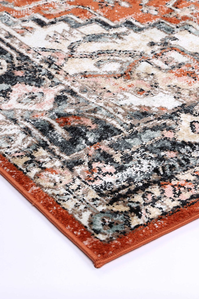 Esther Traditional Terracotta RugESTA16017TERRRugtastic
