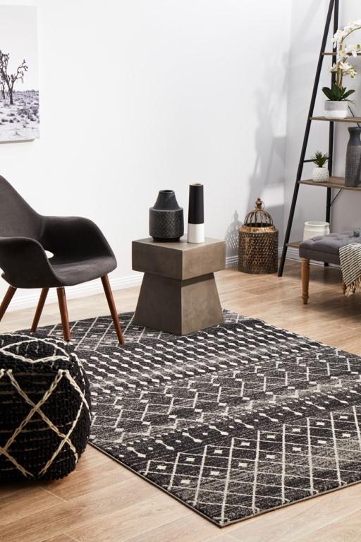 Evoke 260 Black Modern RugEVO - 260 - BLA - 230X160Rugtastic