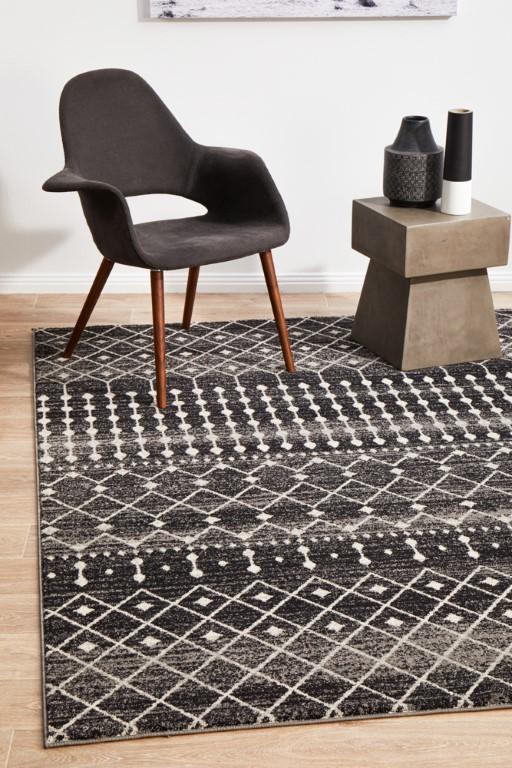 Evoke 260 Black Modern RugEVO - 260 - BLA - 230X160Rugtastic