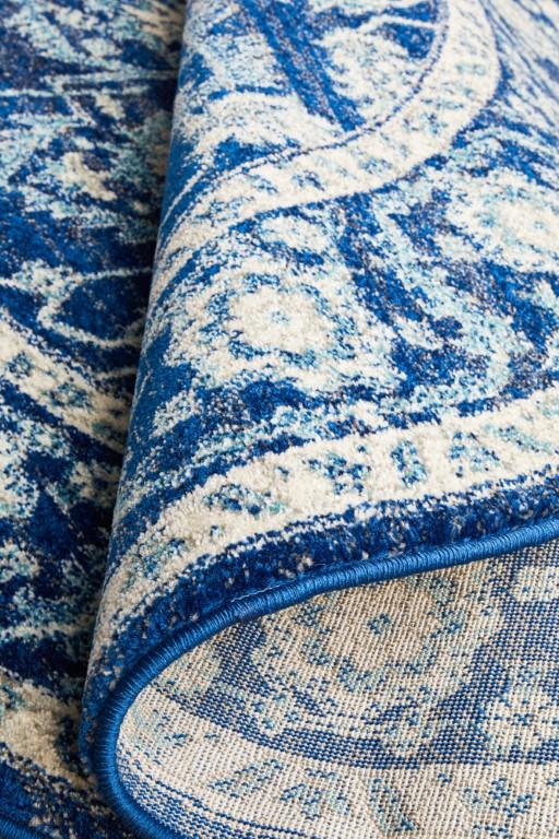 Evoke 261 Navy Blue Round Modern RugEVO - 261 - NAVY - 150X150Rugtastic