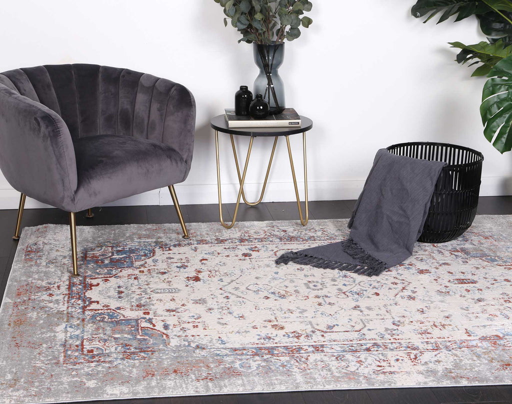 Express Grey Multi Contemporary RugEXPRE160EX03Rugtastic