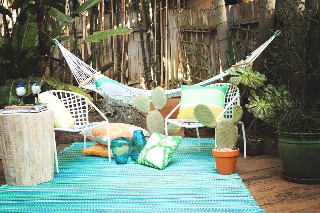 Fab Plastic Picnic Beach Mat Indoor Outdoor Rug Cancun AquaPLRCANAQ0120179Rugtastic