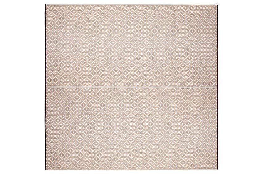 Fab Plastic Picnic Beach Mat Indoor Outdoor Rug Kimberley BeigePLRKIMBEI120179Rugtastic
