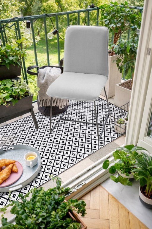 Fab Plastic Picnic Beach Mat Indoor Outdoor Rug Kimberley BlackPLRKIMBLK120179Rugtastic