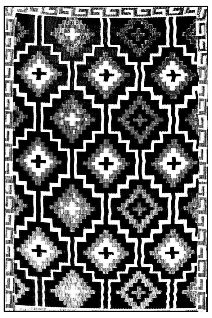 Fab Plastic Picnic Beach Mat Indoor Outdoor Rug Lhasa Black & CreamPLRLHBLAC120179Rugtastic