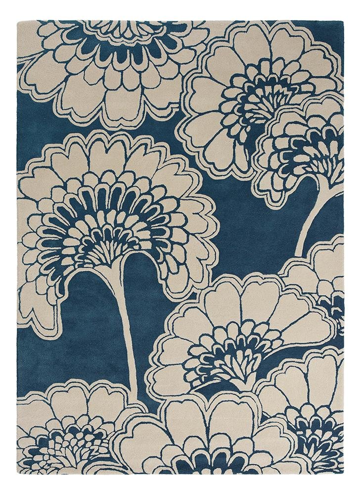 Florence Broadhurst Japanese Floral Midnight 039708BC-FB-039708-180X120Rugtastic