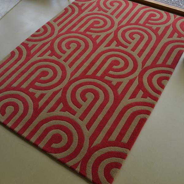 Florence Broadhurst Turnabouts Claret 039200BC-FB-039200-180X120Rugtastic