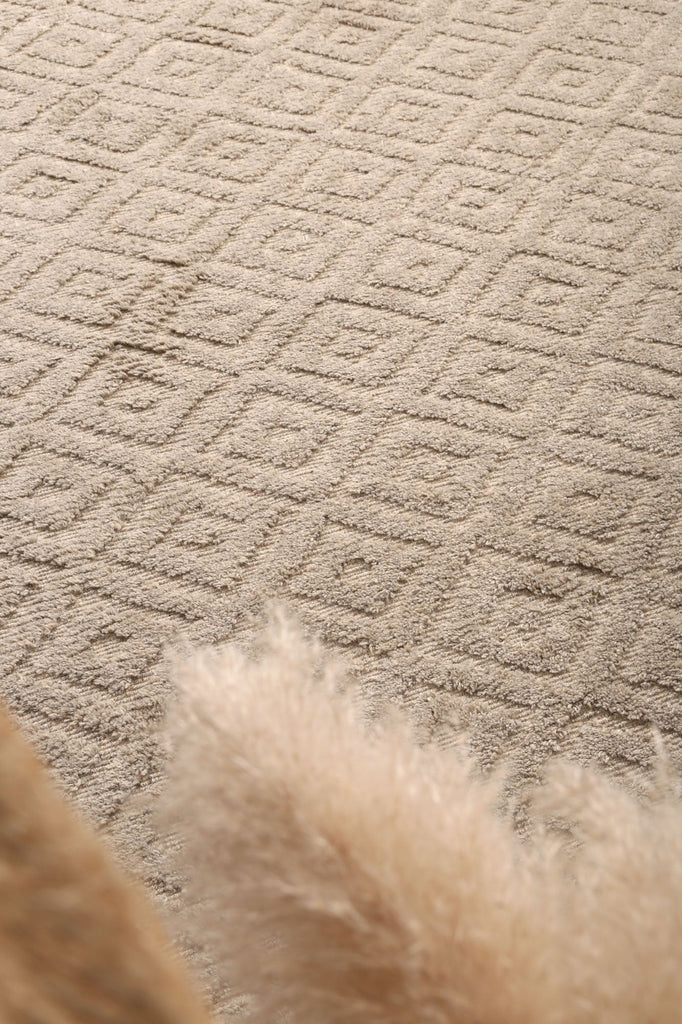 Gaza Plush Diamond Ash RugGOA803D4ASHRugtastic