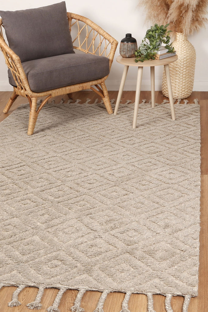 Gaza Plush Diamond Ash RugGOA803D4ASHRugtastic
