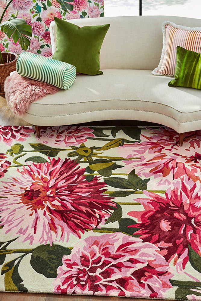 Harlequin Dahlia Fuchsia Palm 142402BC-HAR-142402-200X140Rugtastic