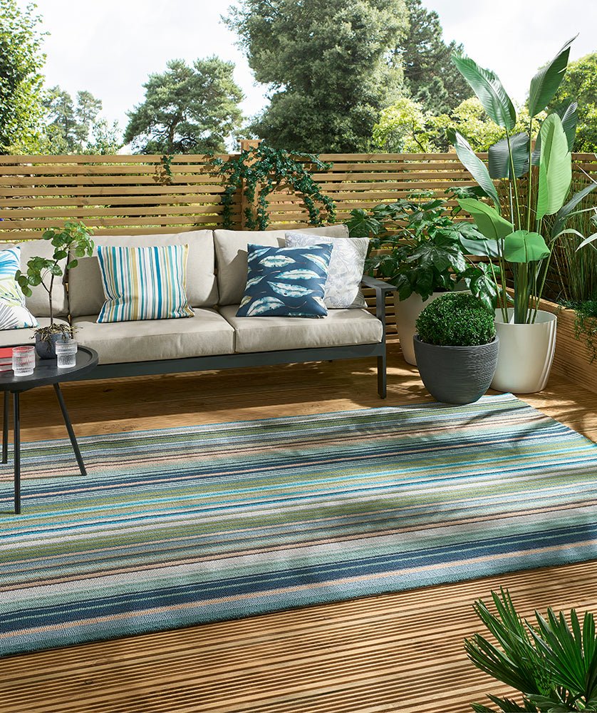 Harlequin Spectro Stripes Marine Indoor Outdoor 442108BC-HAR-442108-200X140Rugtastic