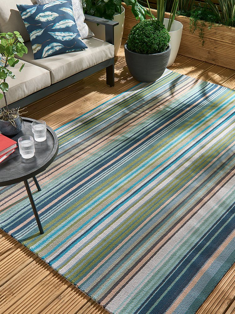 Harlequin Spectro Stripes Marine Indoor Outdoor 442108BC-HAR-442108-200X140Rugtastic