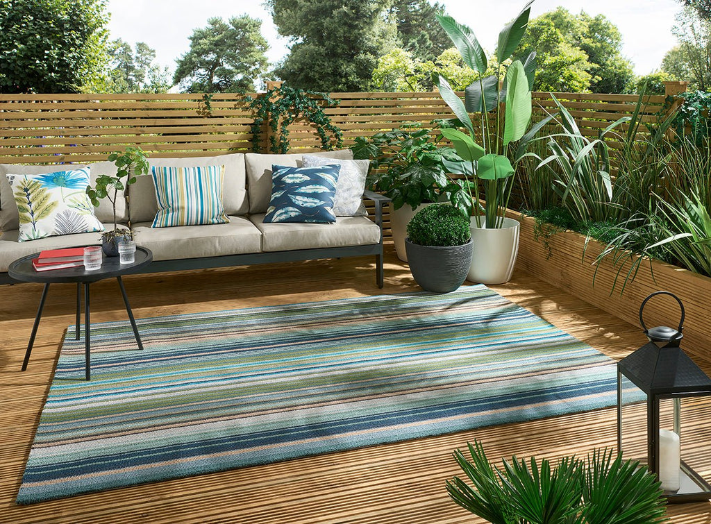 Harlequin Spectro Stripes Marine Indoor Outdoor 442108BC-HAR-442108-200X140Rugtastic
