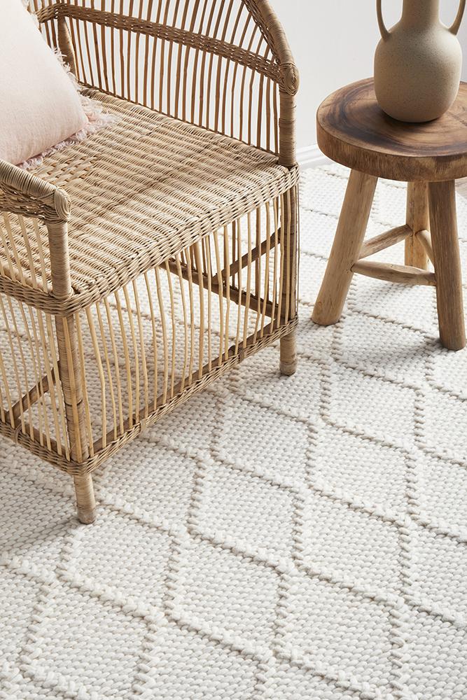 Huxley White Wool RugHUX-WHITE-225X155Rugtastic