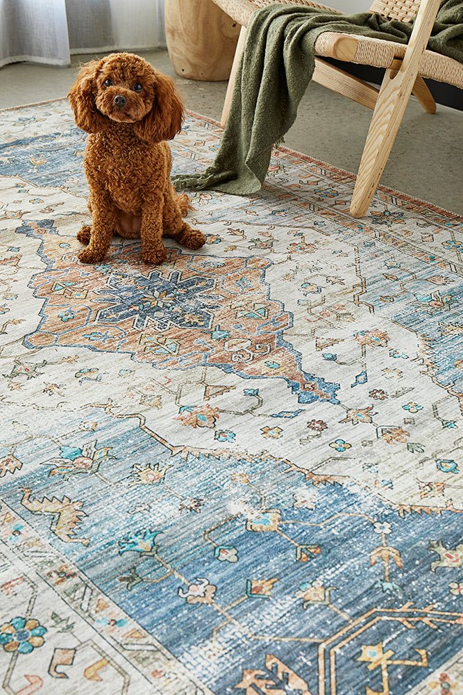 Kindred Blair Blue Washbale RugKIN-BLAIR-220X150Rugtastic