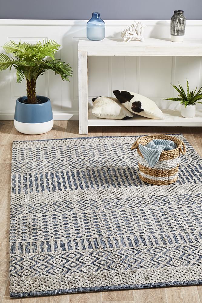 Levi Corey Navy Grey RugLEV-365-CHAR-225X155Rugtastic