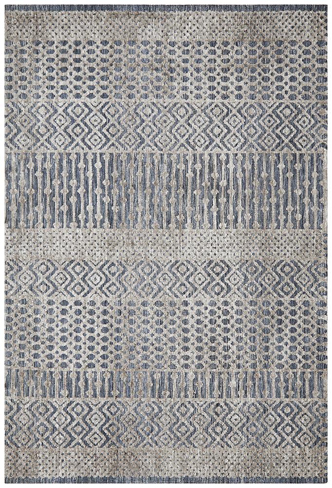 Levi Corey Navy Grey RugLEV-365-CHAR-225X155Rugtastic
