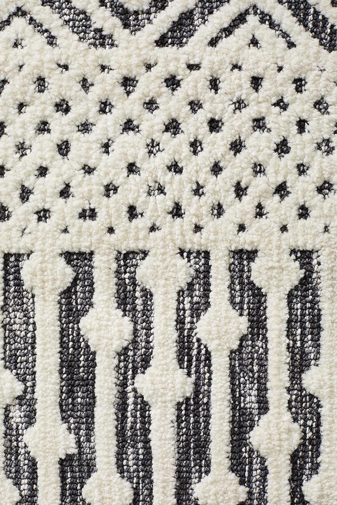 Levi Emma Ivory Black RugLEV-365-IVO-225X155Rugtastic