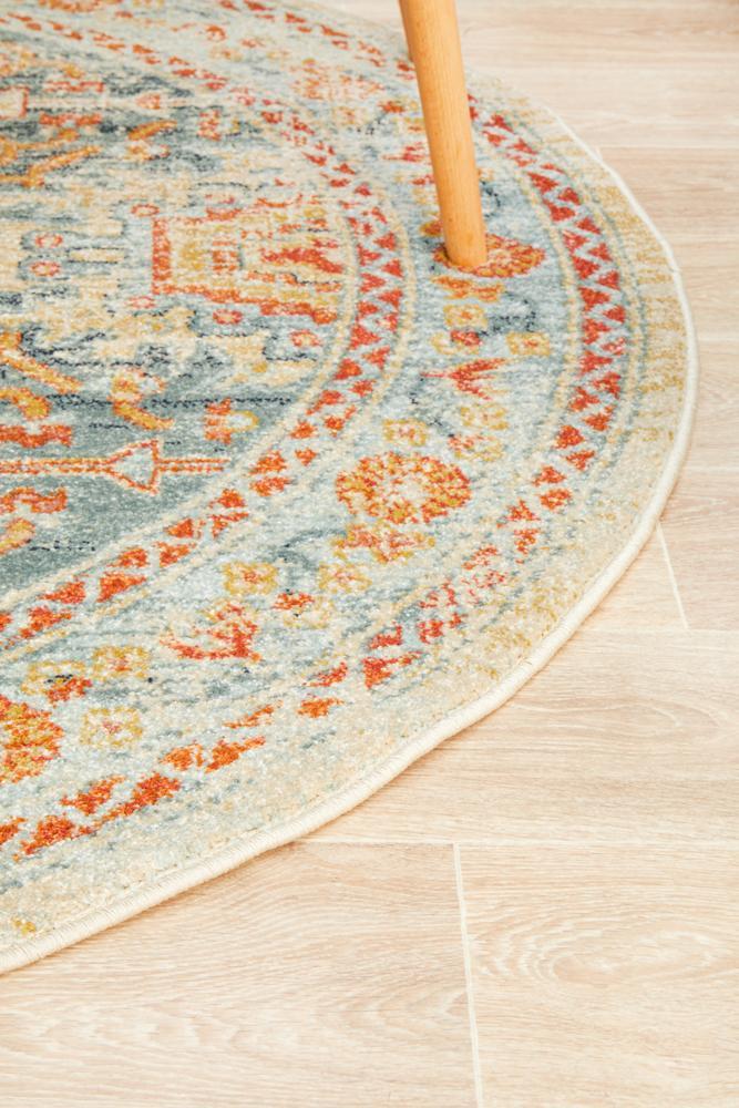 Legacy 853 Blue Round RugLEG-853-BLUE-150X150Rugtastic