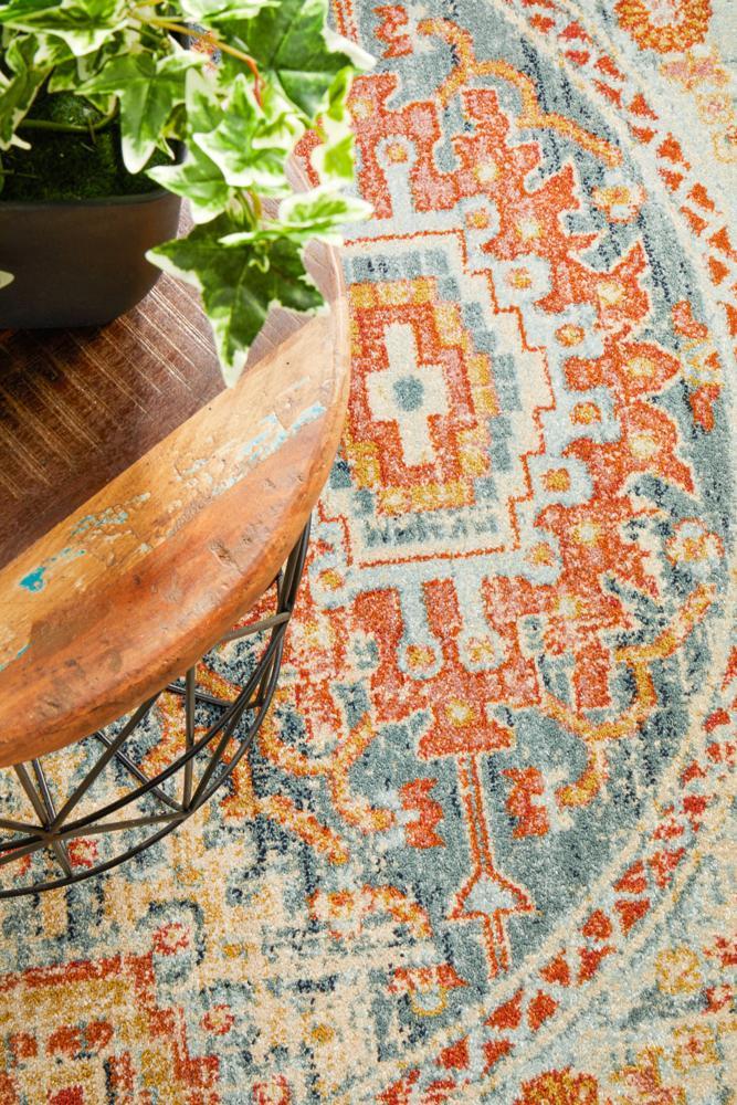 Legacy 853 Blue Round RugLEG-853-BLUE-150X150Rugtastic