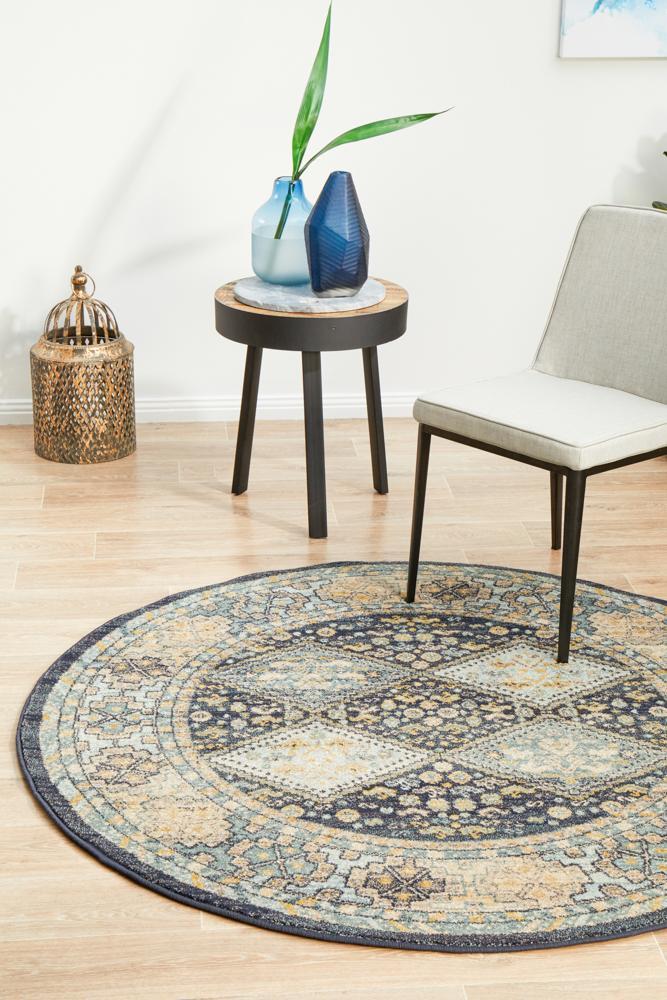 Legacy 857 Navy Round RugLEG-857-NAVY-150X150Rugtastic