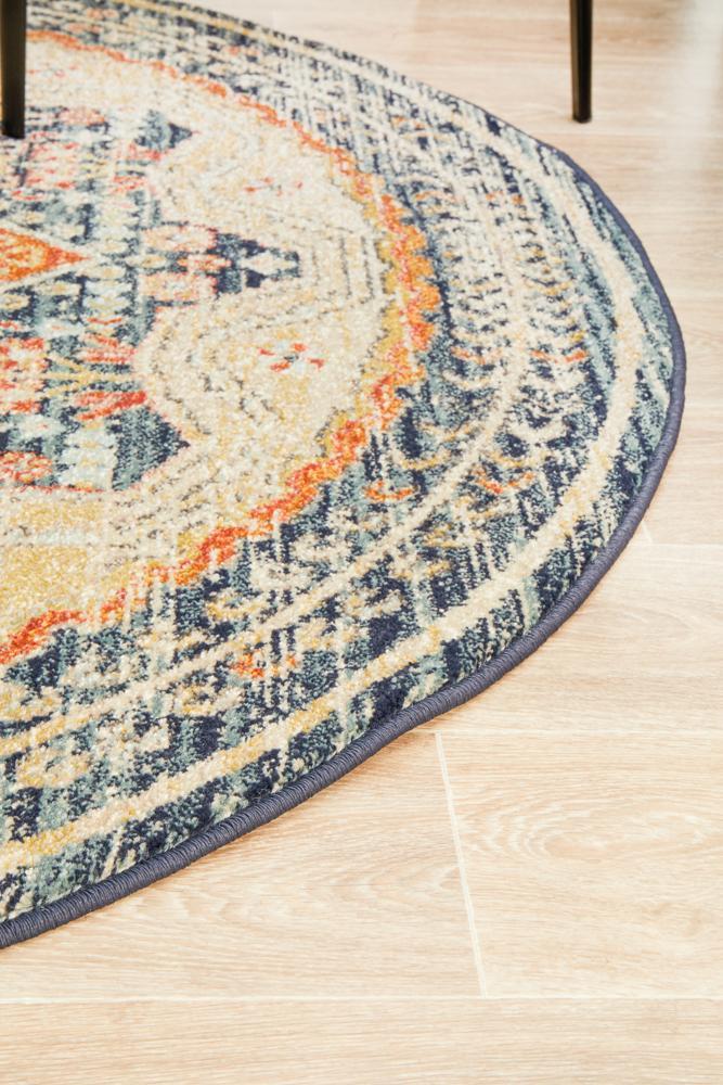 Legacy 863 Navy Round RugLEG-863-NAVY-150X150Rugtastic