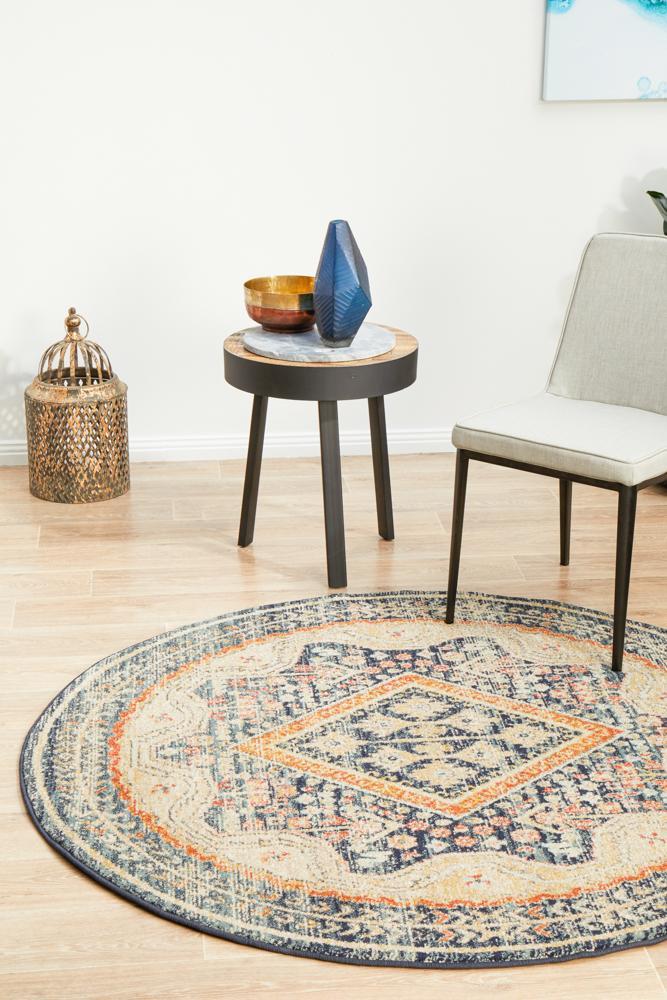Legacy 863 Navy Round RugLEG-863-NAVY-150X150Rugtastic