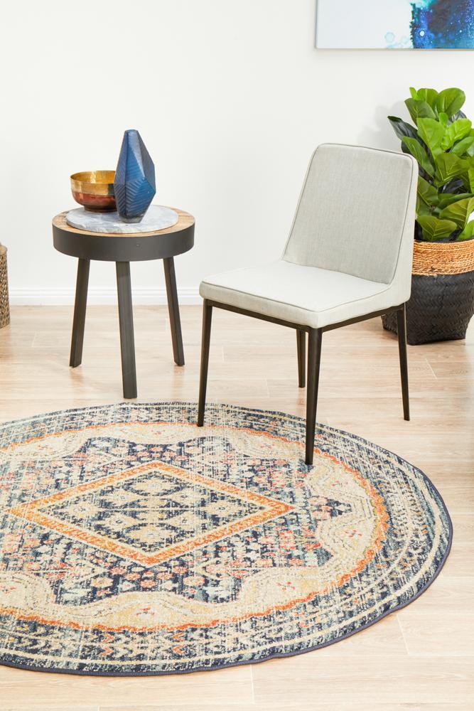 Legacy 863 Navy Round RugLEG-863-NAVY-150X150Rugtastic