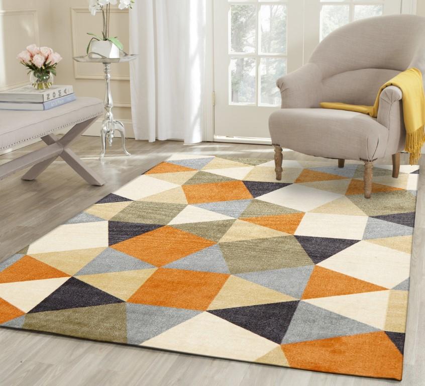 CIty 564 Rust Modern RugCIT-564-RUST-160X110Rugtastic