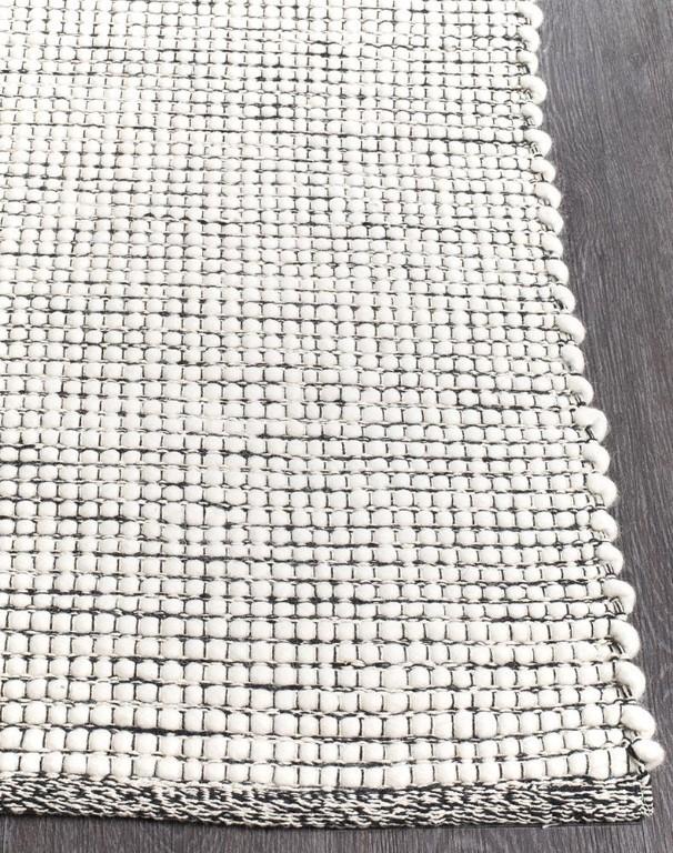 Loft Wool Rug Black FlatweaveLFT-BLK-165X115Rugtastic