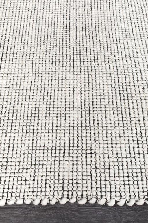 Loft Wool Rug Black FlatweaveLFT-BLK-165X115Rugtastic