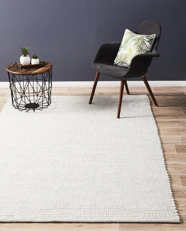 Loft Wool Rug Grey FlatweaveLFT-GREY-165X115Rugtastic