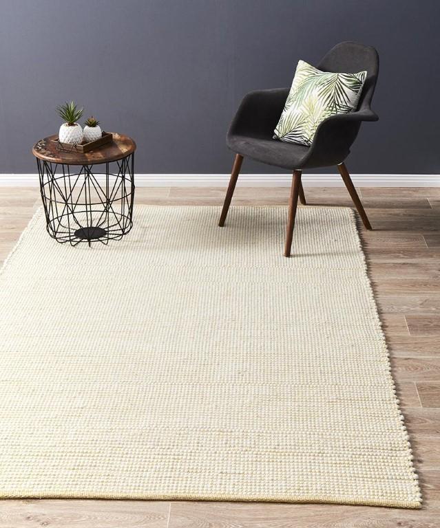 Lisa Wool Rug Yellow Flatweave Rugtastic Unitex