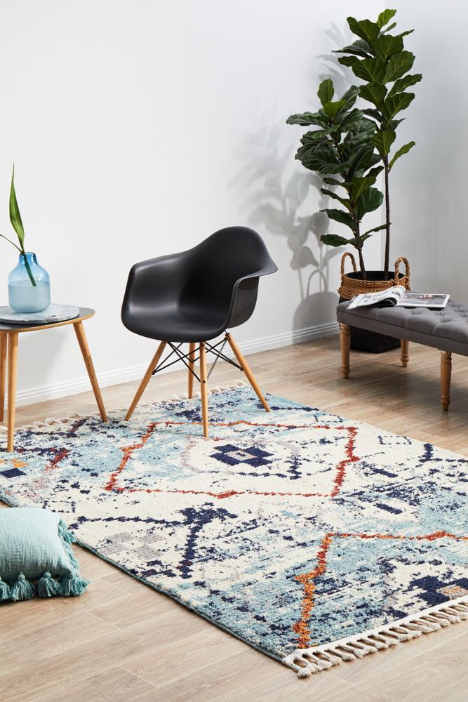 Marrakesh 444 Blue RugMKS-444-BLU-180X120Rugtastic